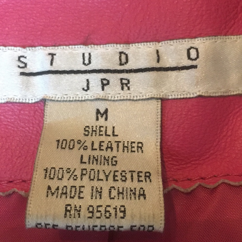 Vintage pink Leather Jacket Size Medium - Picture 6 of 6
